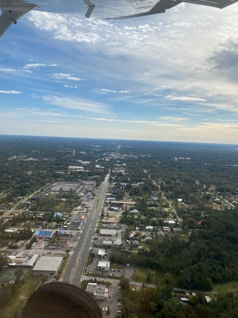 Aerial view of DeLand from a Cessna